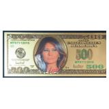 First Lady Melania Trump $500 Gold Note