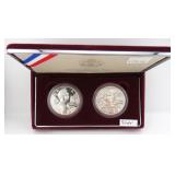 1999 D. Madison BU & Proof Silver Dollar Set, $124