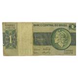 Old Brasil Um Cruzeiro Note