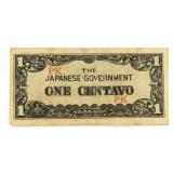 Japanese Invasion Currency: One Centavo