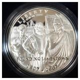 Silver Jamestown 2007 Proof Silver Dollar, $67.66