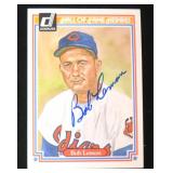 Bob Lemon Signed Baseball Card, JSA COA