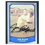 Joe Black Signed Baseball Card, JSA COA