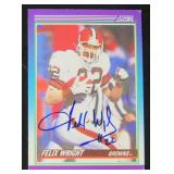 Felix Wright Signed Football Card, JSA COA