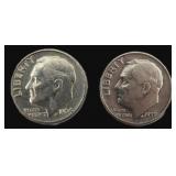 $12.16 Melt Value 1-12-26: (2) Silver Roosevelt