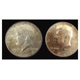 $60.86 Melt Value: (2) Silver 1964-D Kennedy Half