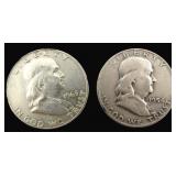 $60.86 Melt Value: TWO (2) Silver Franklin Half