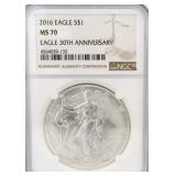 2016 American Silver Eagle NGC MS70