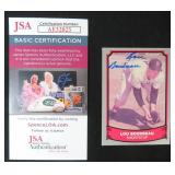 Lou Boudreau Signed Baseball Card, JSA COA