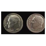 $12.16 Melt Value 1-12-26: (2) Silver Roosevelt