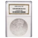 2008 American Silver Eagle NGC GEM UNC