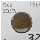 1864 Two Cent Piece