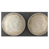 $75.84 Melt Value: TWO (2) Silver Germany 1936