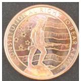 One Ounce Copper Bullion Round, 2nd Amendment