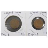 TWO (2) Wheat Cents