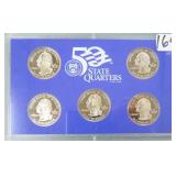 Five (5) Proof State Quarters