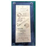 Broncos 35th Anniversary Gold Ticket 1994