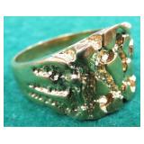 11 Grams Total Weight 30.57% Gold (7KT) Ring