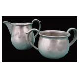 $12 SHIP: Old American Pewter Cream and Sugar