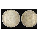$75.84 Melt Value: TWO (2) Silver Germany 1936