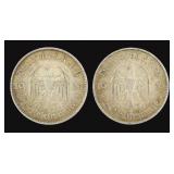$75.84 Melt Value: TWO (2) Silver Germany 1934-35