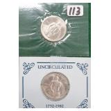 (2) Washington Silver Half Dollars $68.22 Melt