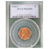 1946-S Lincoln Cent PCGS MS64RD