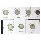 Seven (7) Silver Dimes, $53.76 Melt Value