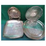 NO SHIP: Silverplate Trays Ranging from 2%-8% AG