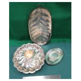 NO SHIP: 6%-9% Silver Serving Trays, Heavy Plate