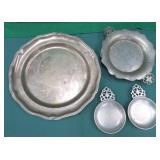 NO SHIP: Four (4) Vintage Pewter Pieces