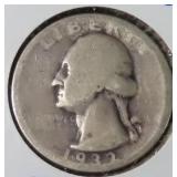 KEY DATE! 1932-D Silver Washington Quarter, $15.22