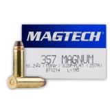 Fifty (50) Rounds: 357 MAG - 158gr SJSP - Magtech