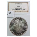 $2450 NGC Guide: 1892 CC Morgan Dollar NGC MS62