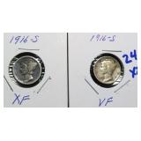 TWO (2) SILVER Mercury Dimes, $12.18 Melt Value