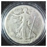 1935-D Walking Half Dollar, $33.98 Melt Value