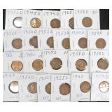 Lincoln Cents, Dates as Shown