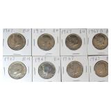 Eight (8) 40% Silver Kennedy Halves, $125.76 Melt