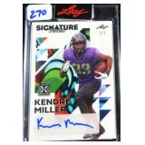 Kendre Miller Signed #1/1 Leaf Football Card