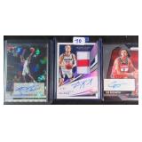Three (3) Signed Basketball Cards incl. Bub