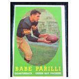 1958 Topps Babe Parilli Packers Card, QB