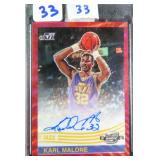 Karl Malone SIGNED 2021-22 Contenders Optic Card