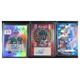Three (3) SIGNED Football Cards incl. Chris Long
