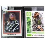 TWO (2) Hailie Deegan SIGNED Cards, Racing