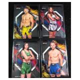 Four (4) UFC Topps Finest Cards