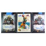 Three (3) Dorsey Levens SIGNED Packers Cards