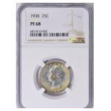 $8750 Guide: 1938 Washington Quarter NGC Proof-68