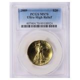 2009 MMIX Ultra High Relief $20 Gold PCGS MS-70