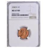 $11,500 Guide Value: 1930-S One Cent NGC MS-67 RD