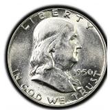 1950 Franklin Liberty Half Dollar Silver US Coin